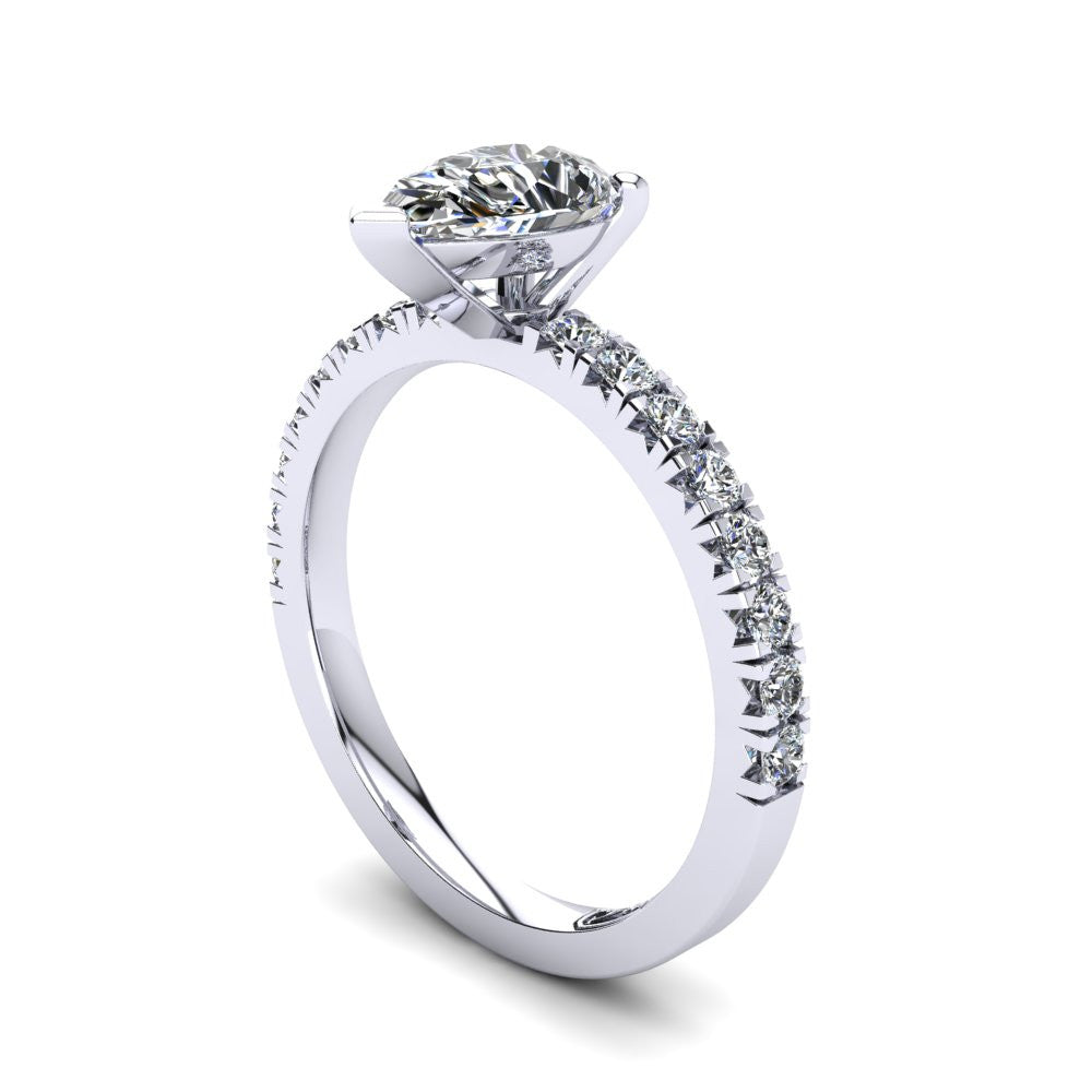 'Emily' Pear Cut Lab Grown Engagement Ring