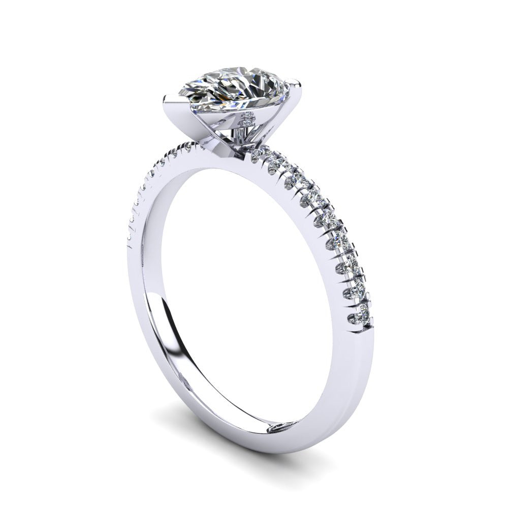 'Chloe' Pear Cut Lab Grown Engagement Ring