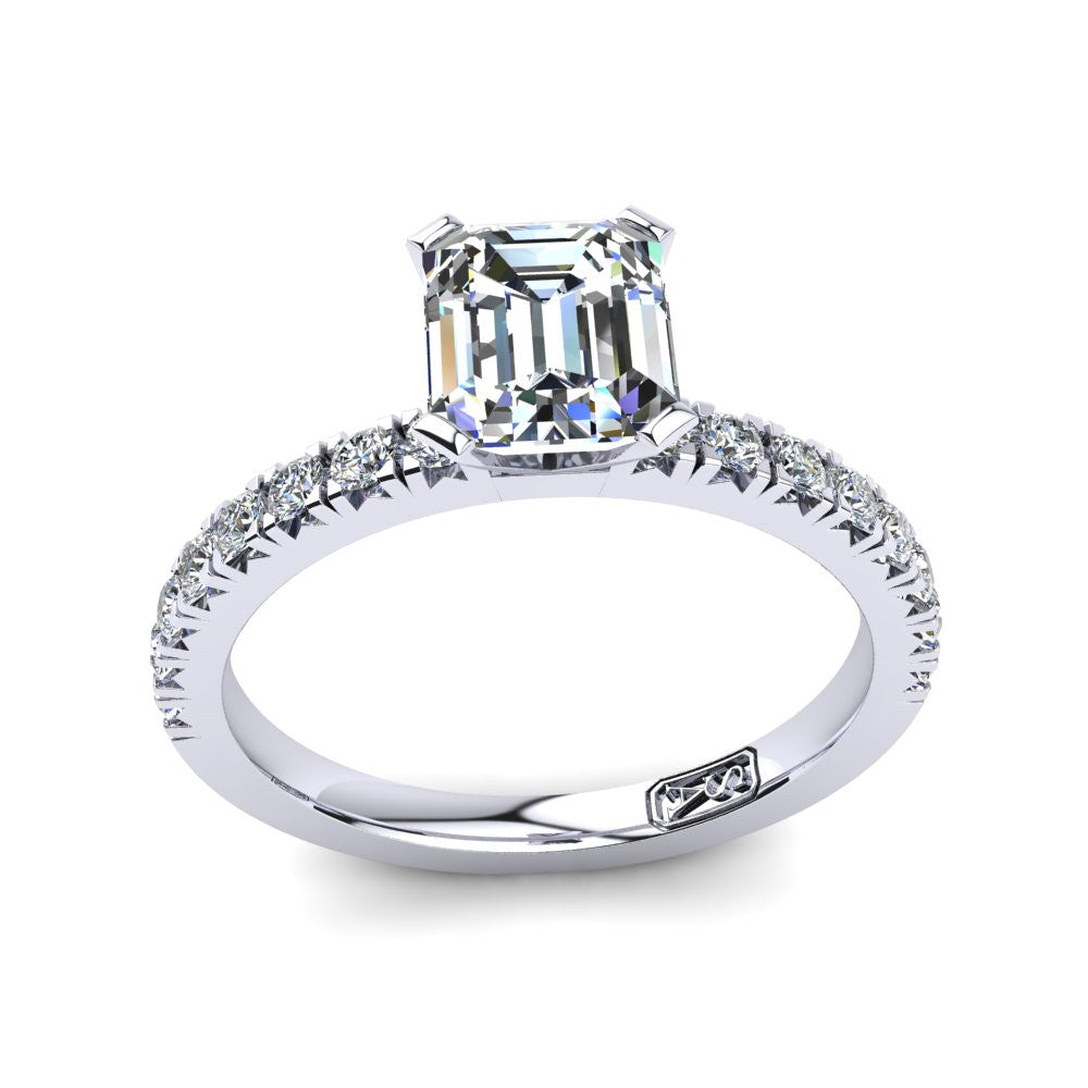 'Emily' Emerald Cut Lab Grown Engagement Ring
