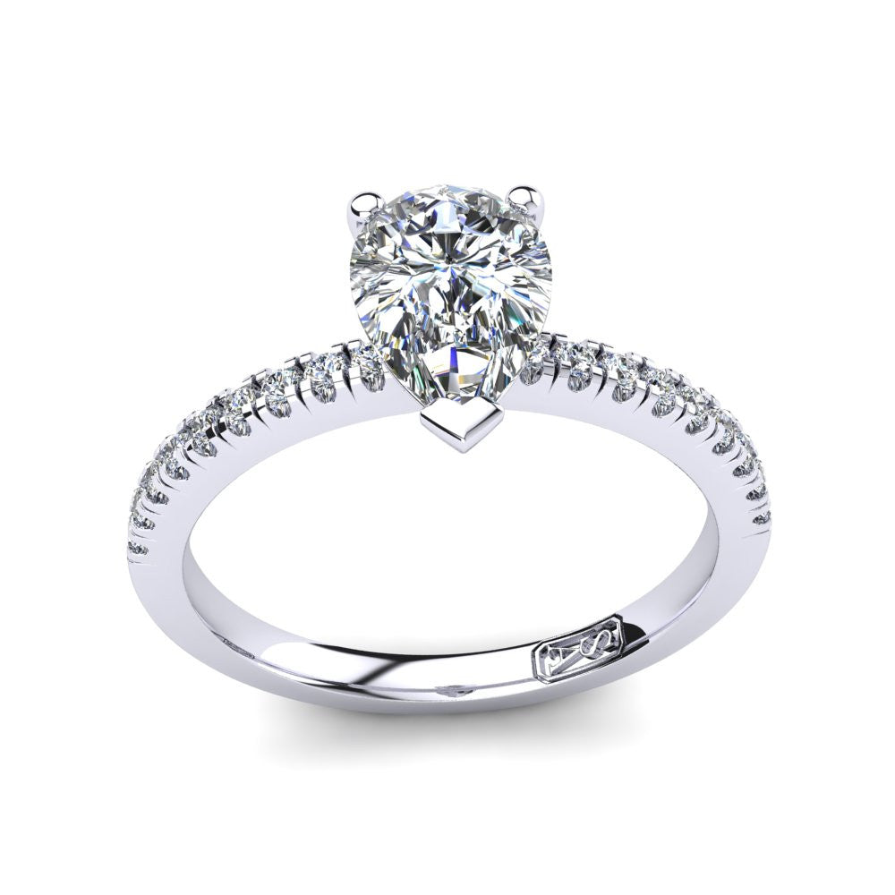 'Chloe' Pear Cut Lab Grown Engagement Ring