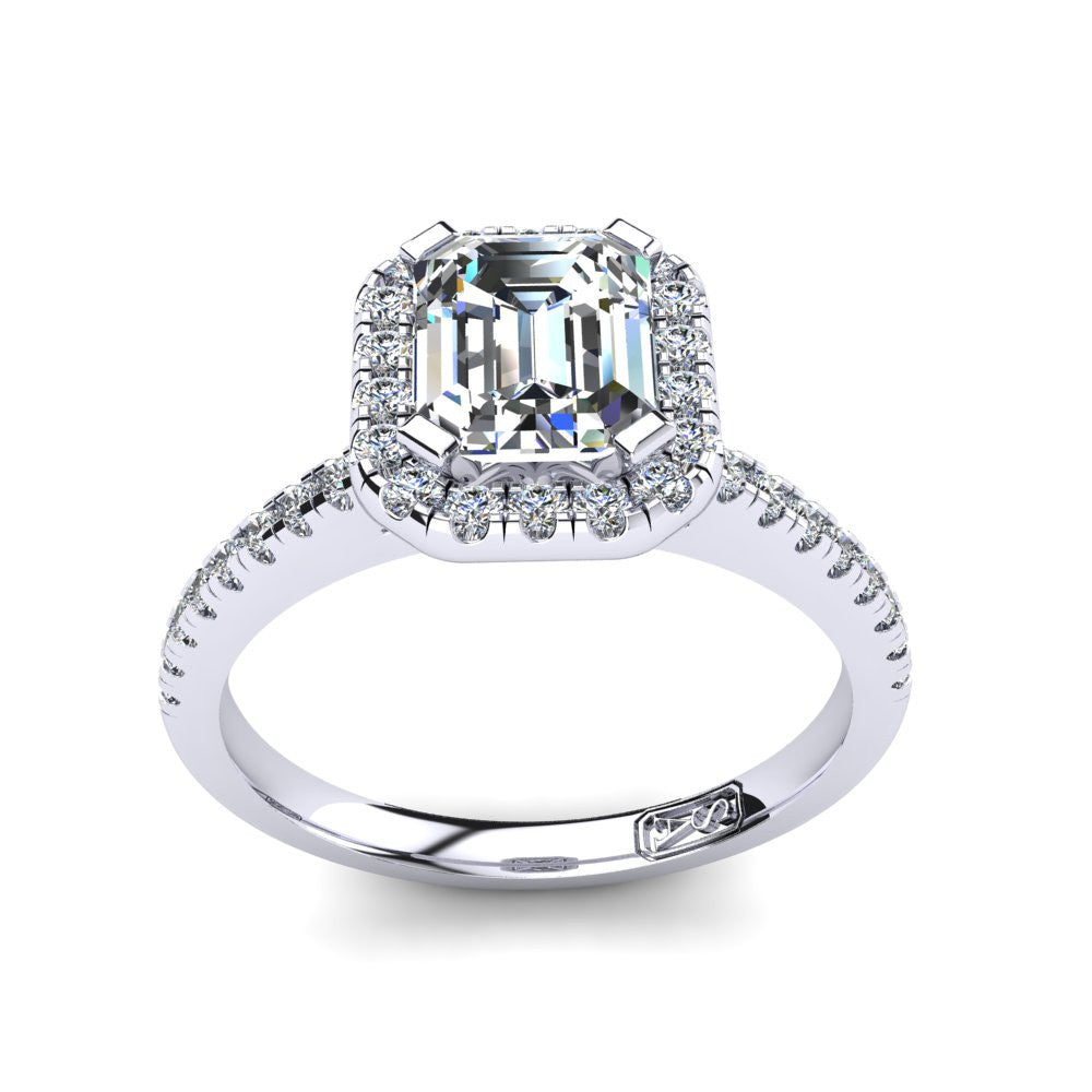 'Jenna' Emerald Cut Lab Grown Engagement Ring