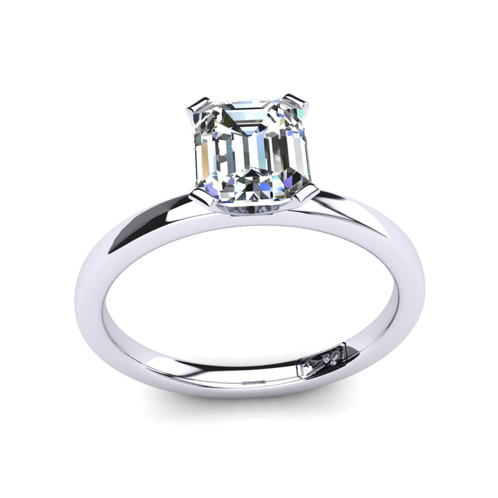 'Fiona' Emerald Cut Lab Grown Engagement Ring