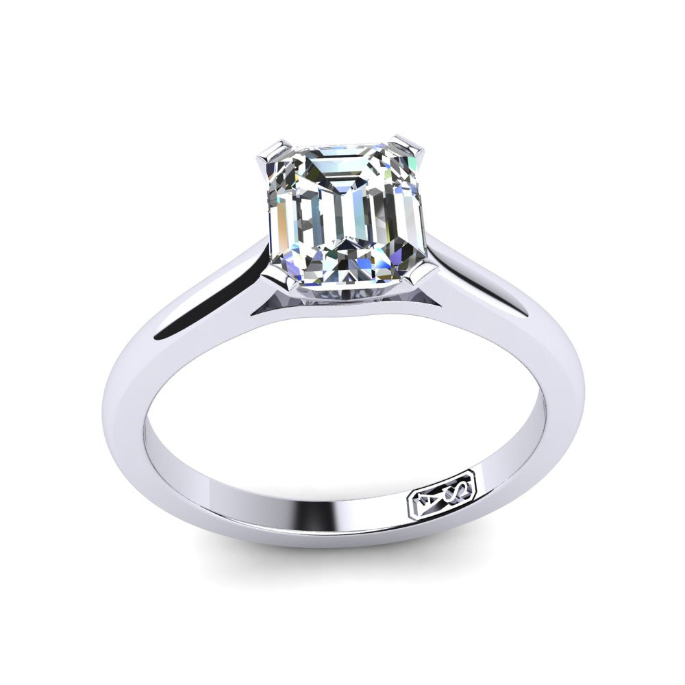 'Katie' Emerald Cut Lab Grown Engagement Ring