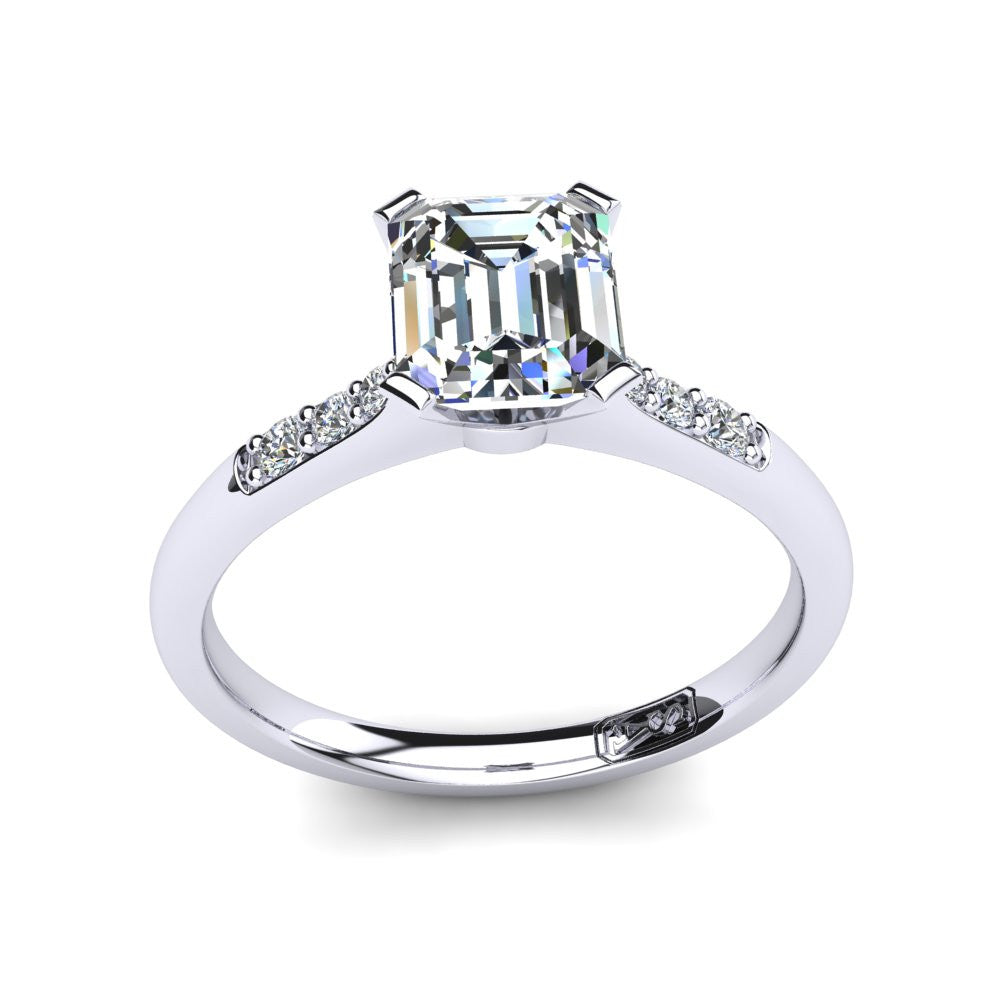 'Hope' Emerald Cut Lab Grown Engagement Ring