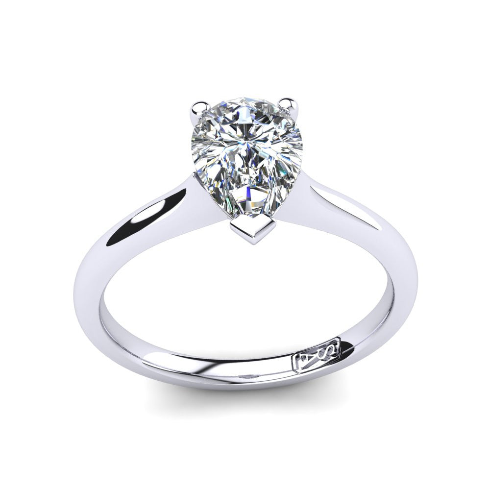 'Delta' Pear Cut Lab Grown Engagement Ring