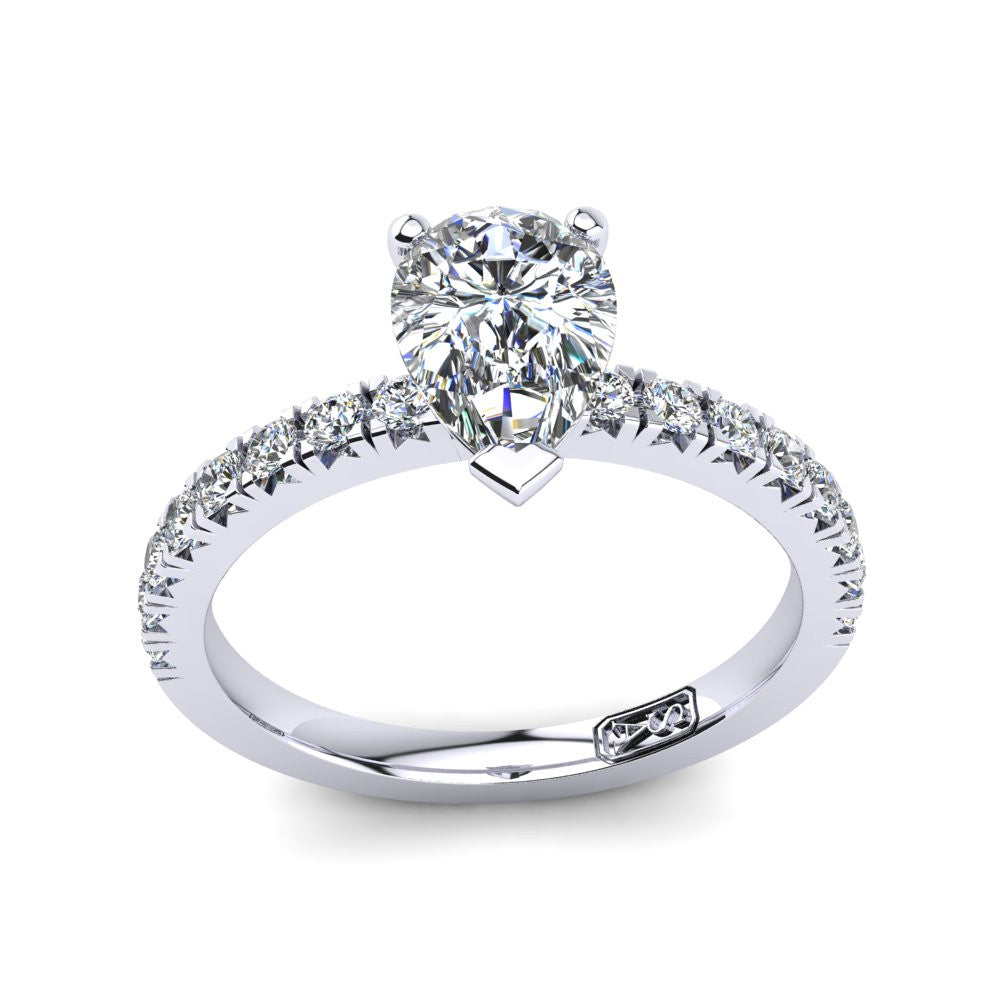 'Emily' Pear Cut Lab Grown Engagement Ring
