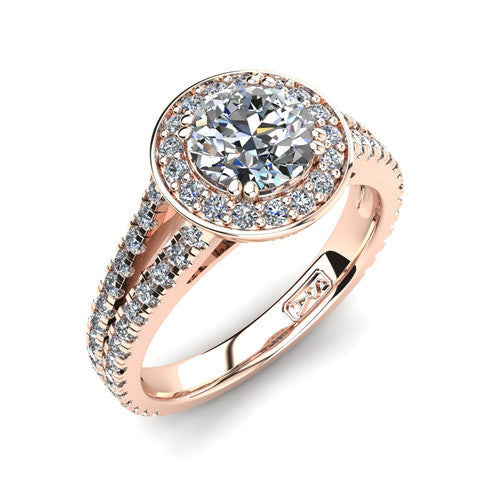 'Flora' Round Brilliant Cut Lab Grown Engagement Ring