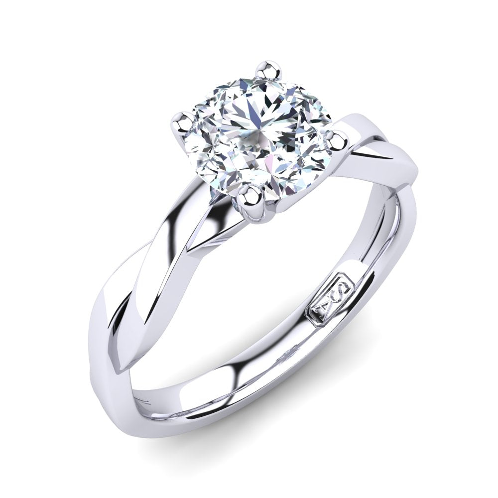 'Kris' Round Brilliant Cut Lab Grown Engagement Ring