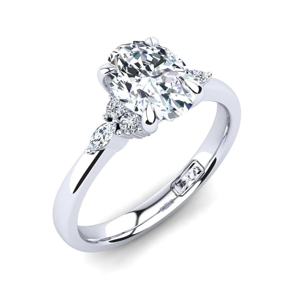 'Edith' Oval Cut Lab Grown Engagement Ring