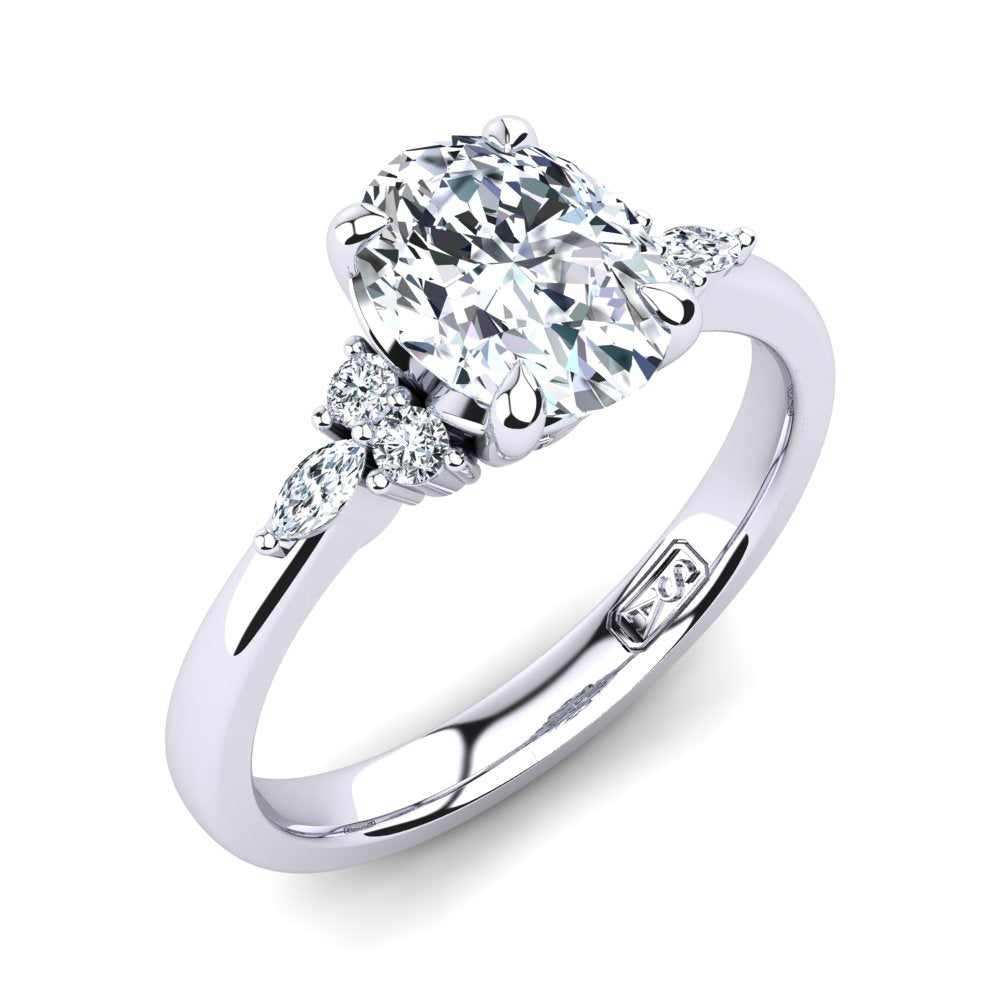 'Alex' Oval Cut Lab Grown Engagement Ring