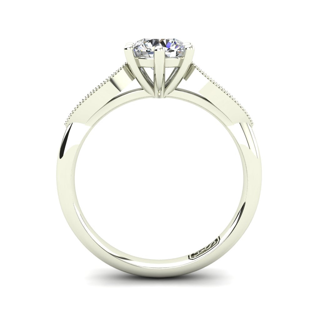 'Elise' Round Brilliant Cut Lab Grown Engagement Ring
