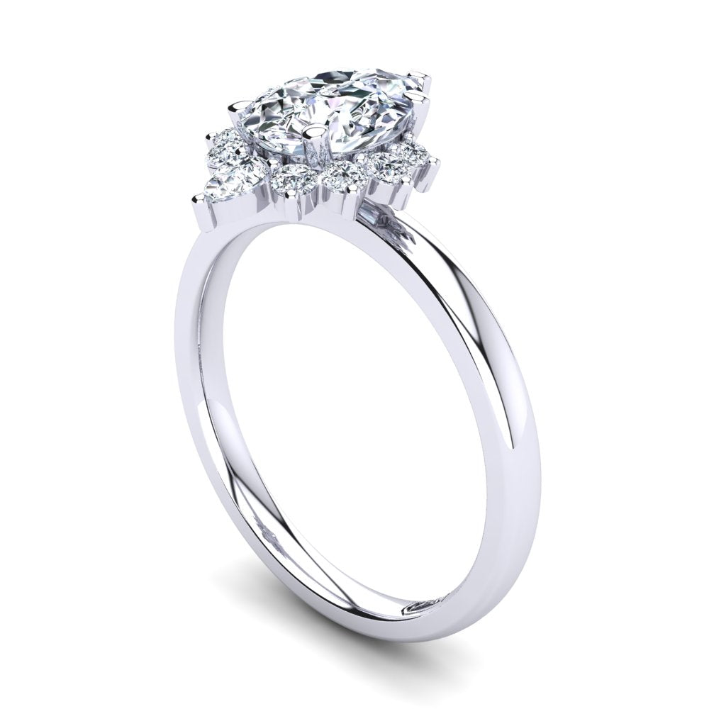 'Ariel' Pear Cut Lab Grown Engagement Ring