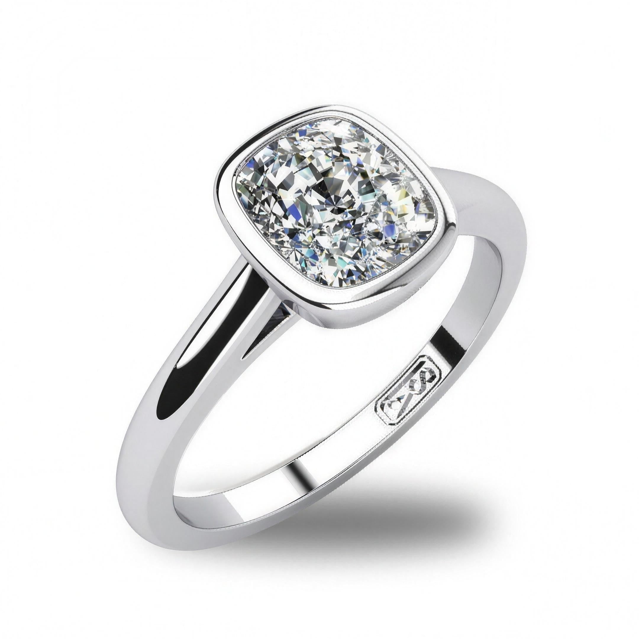 'Abbie' Cushion Cut Lab Grown Engagement Ring