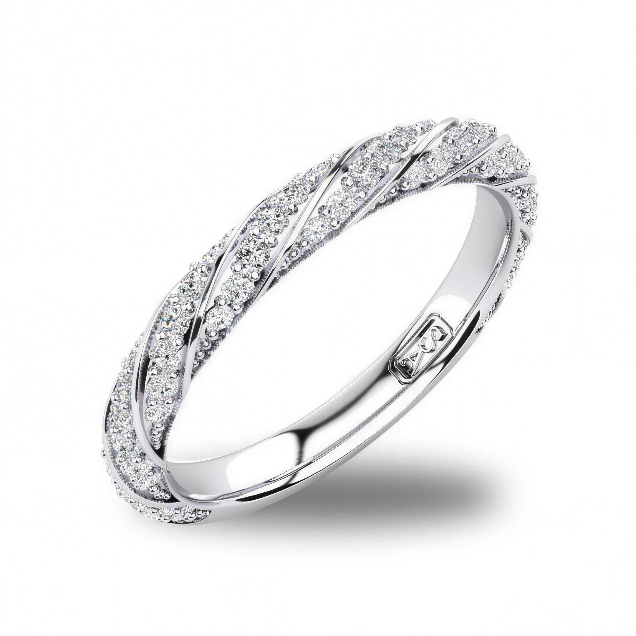 'Celia' Diamond Wedding Band