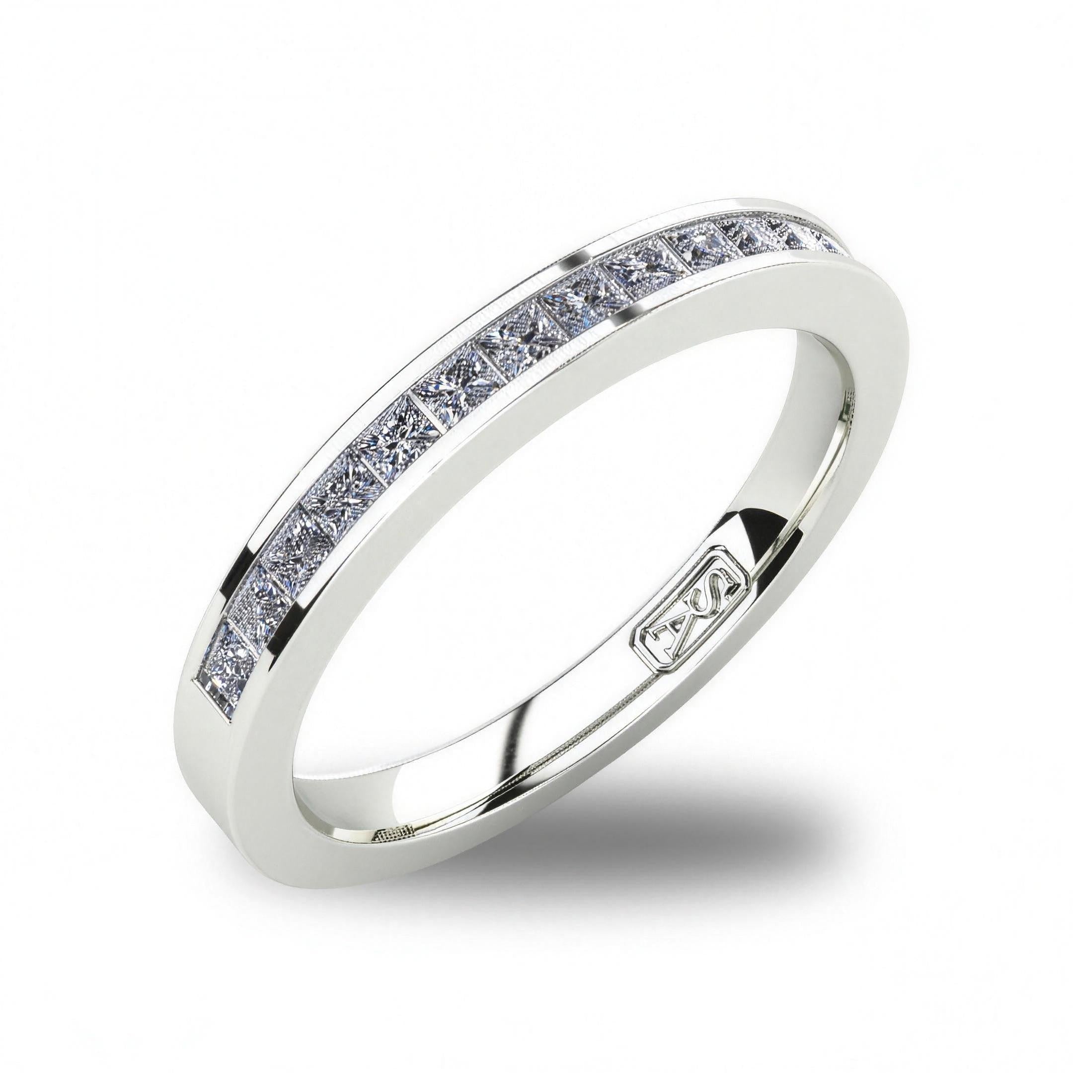 Channel Set Diamond Wedding Band