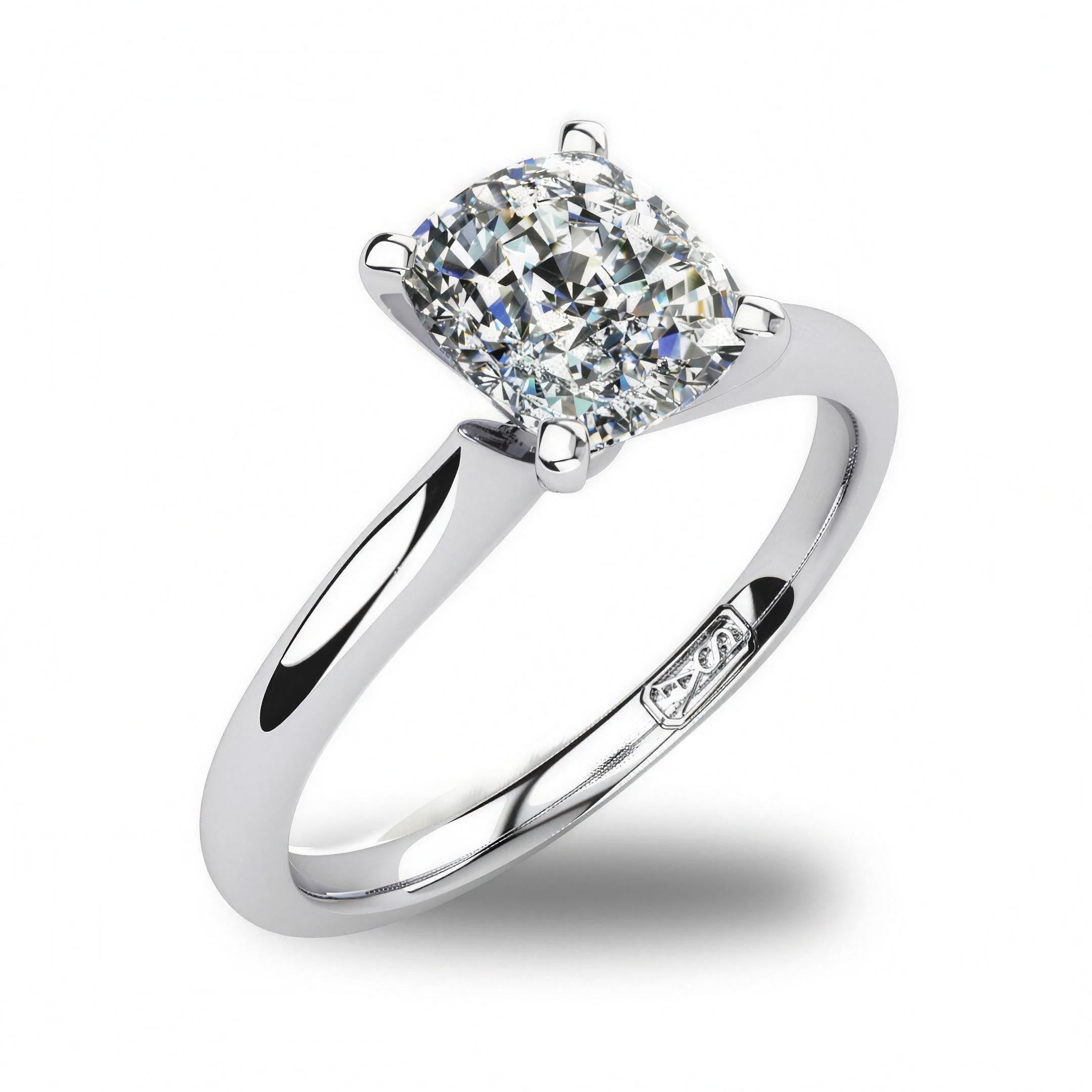 'Delta' Cushion Cut Lab Grown Engagement Ring