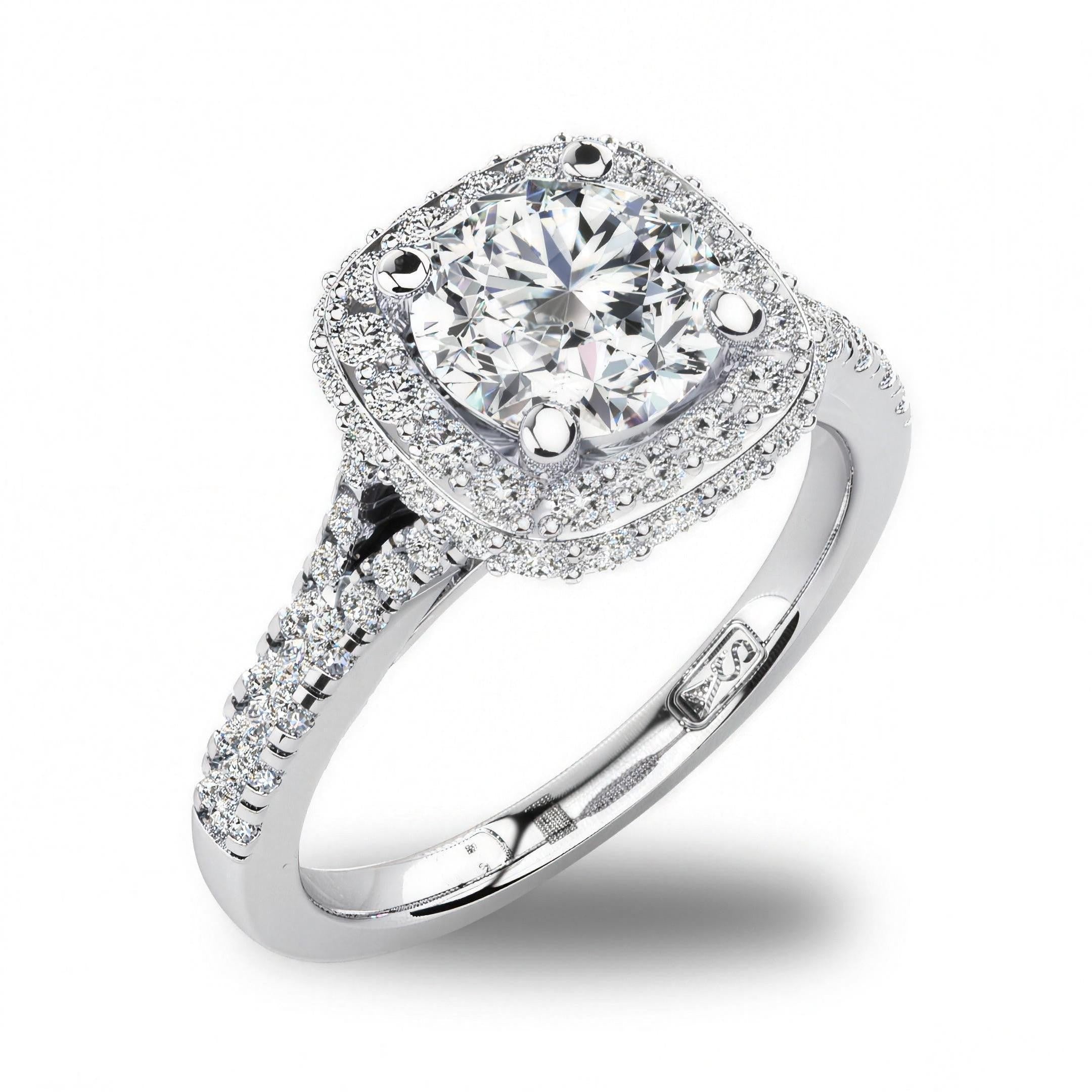 'Faith' Round Brilliant Cut Engagement Ring