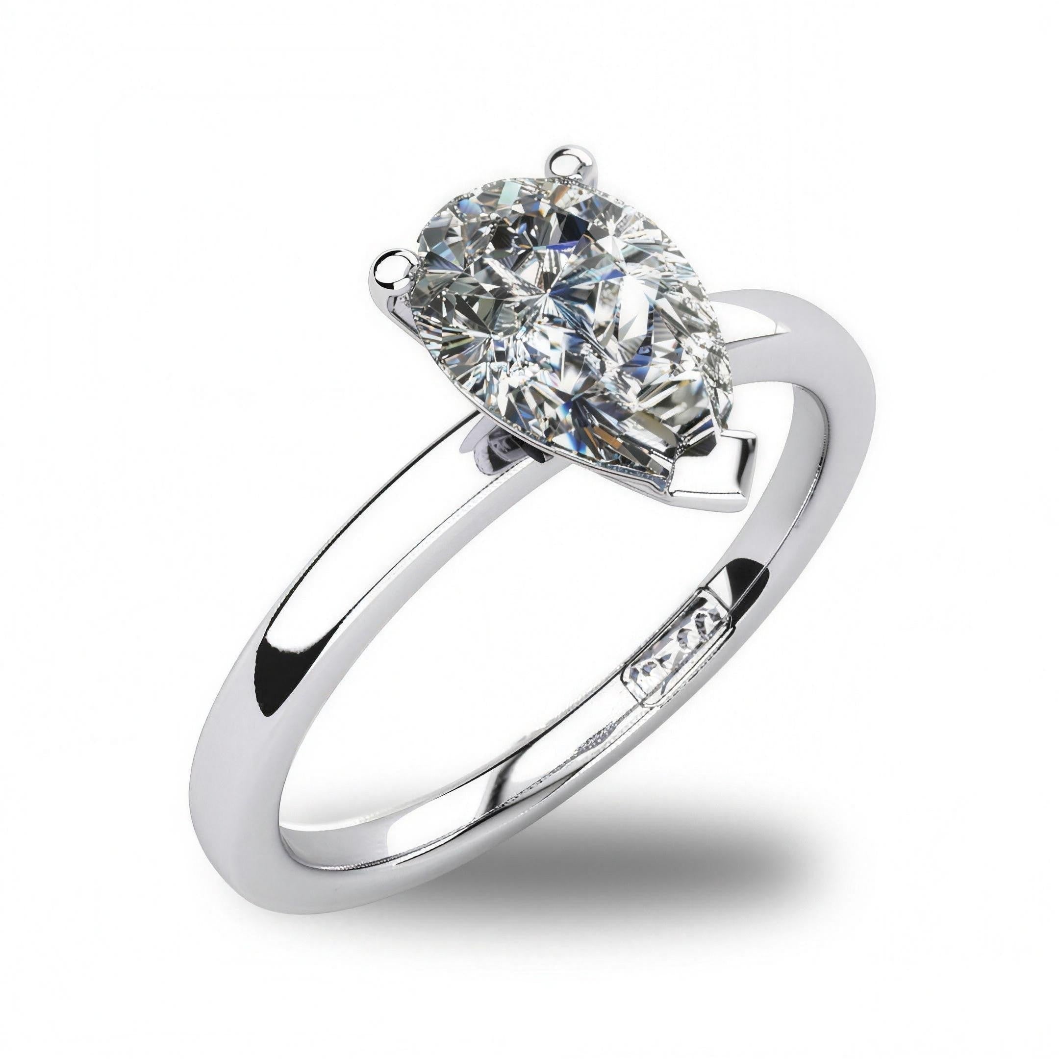 'Fiona' Pear Cut Lab Grown Engagement Ring