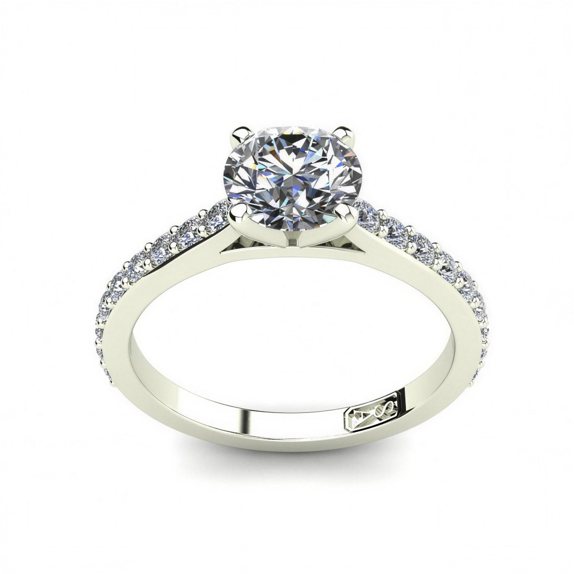 'Sasha' Round Brilliant Cut Engagement Ring — profile