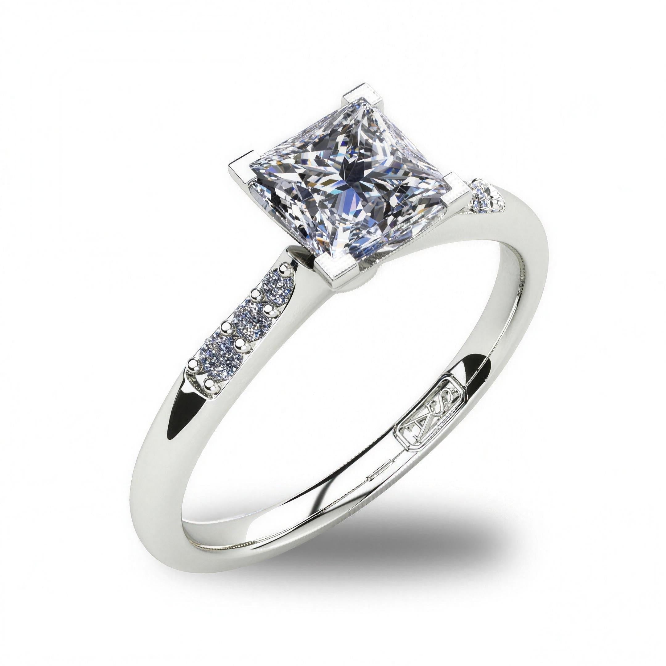 'Hope' Princess Cut Lab Grown Engagement Ring
