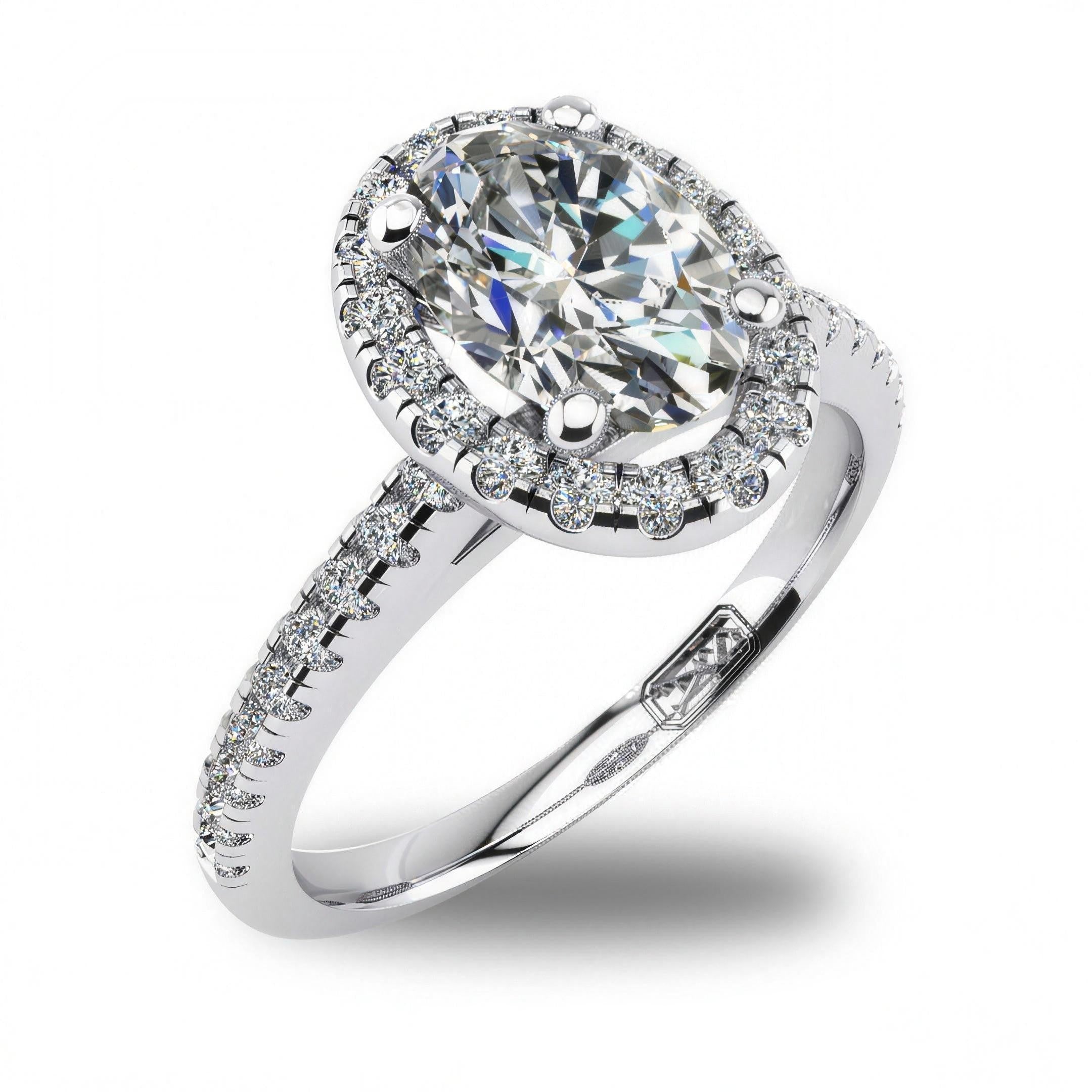 'Jenna' Oval Cut Lab Grown Engagement Ring