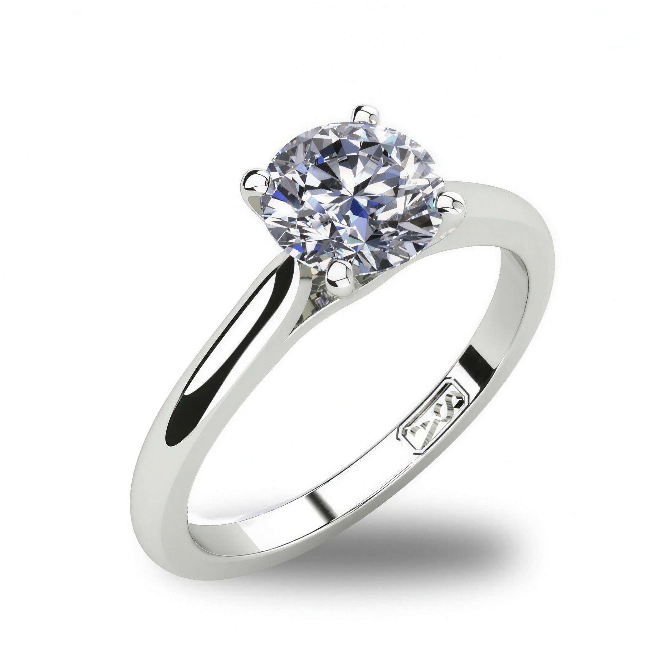 'Katie' Round Brilliant Cut Lab Grown Engagement Ring
