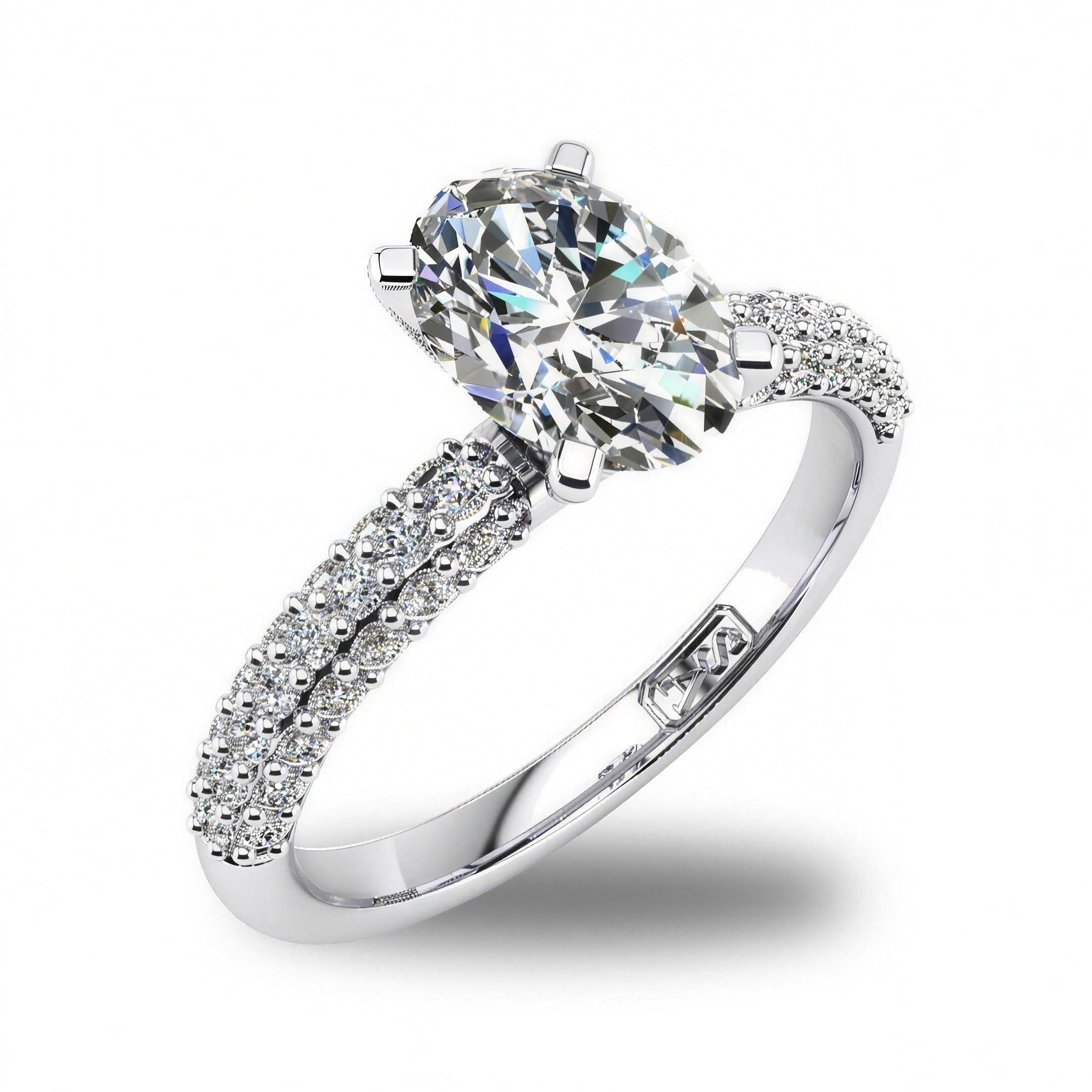 'Kylie' Oval Cut Lab Grown Engagement Ring