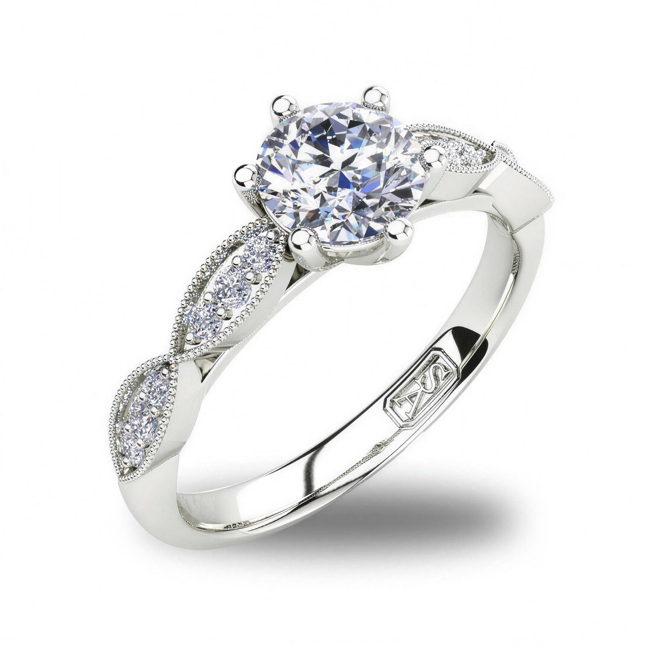 'Lisa' Round Brilliant Cut Engagement Ring