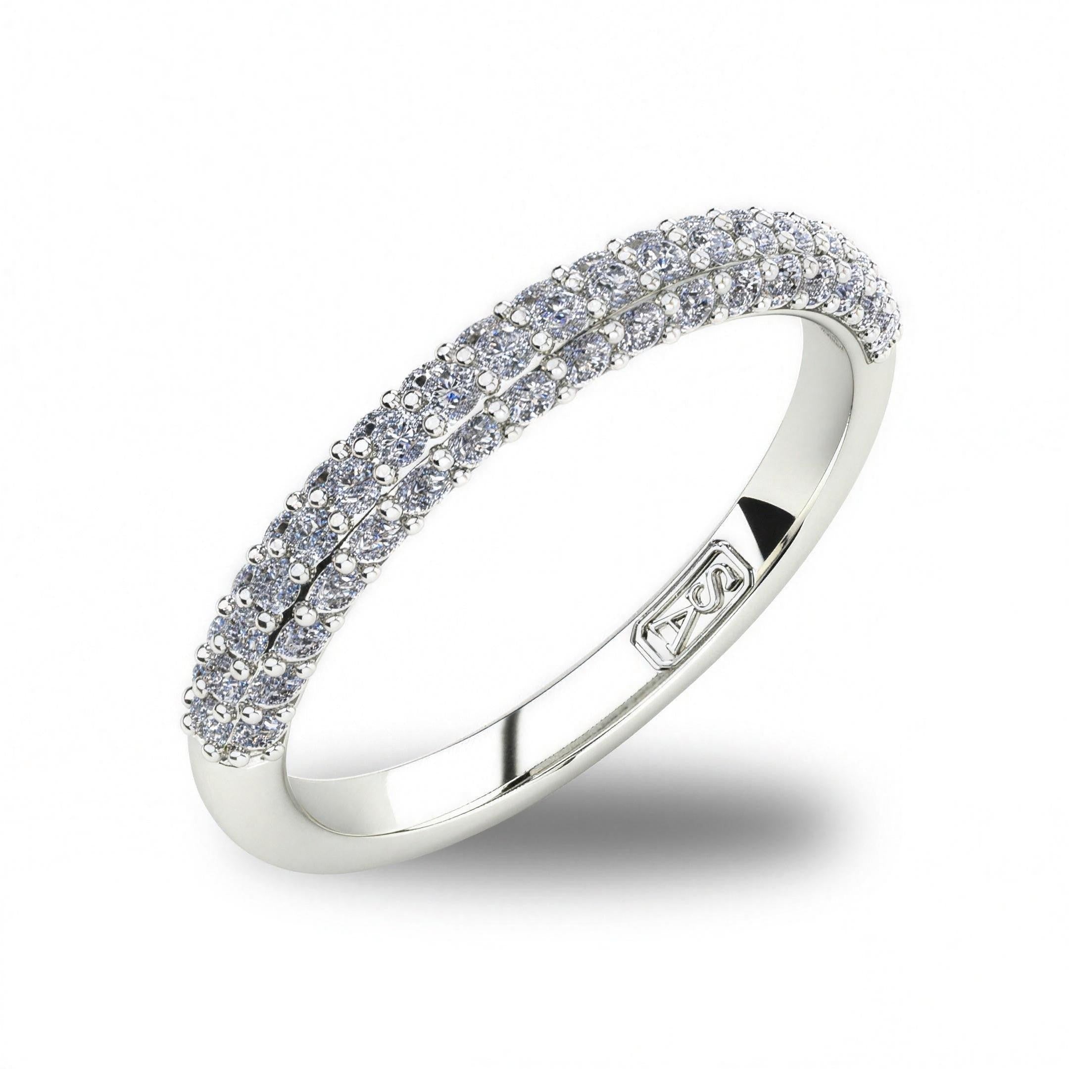 Pave Set Diamond Wedding Band