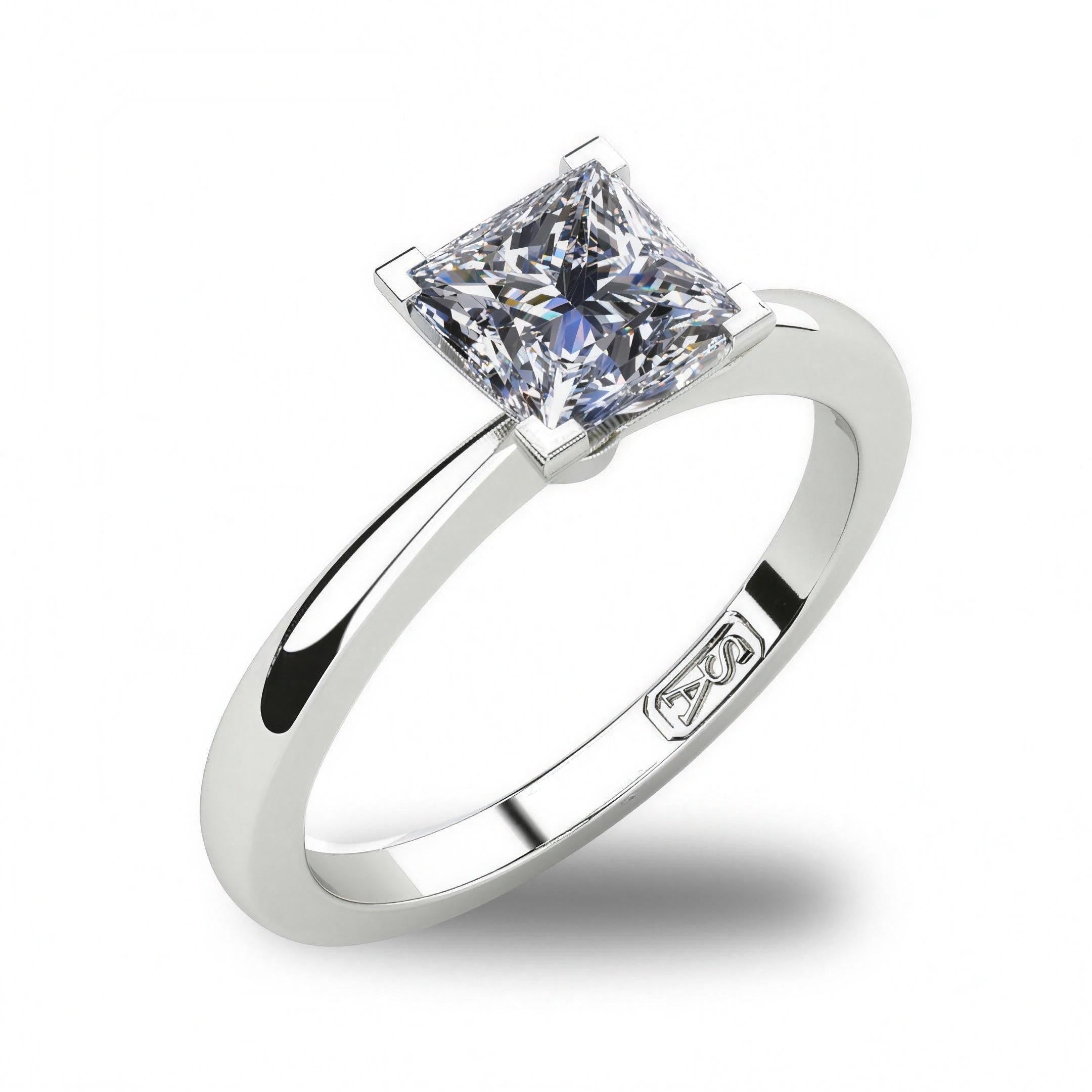 'Grace' Princess Cut Lab Grown Engagement Ring