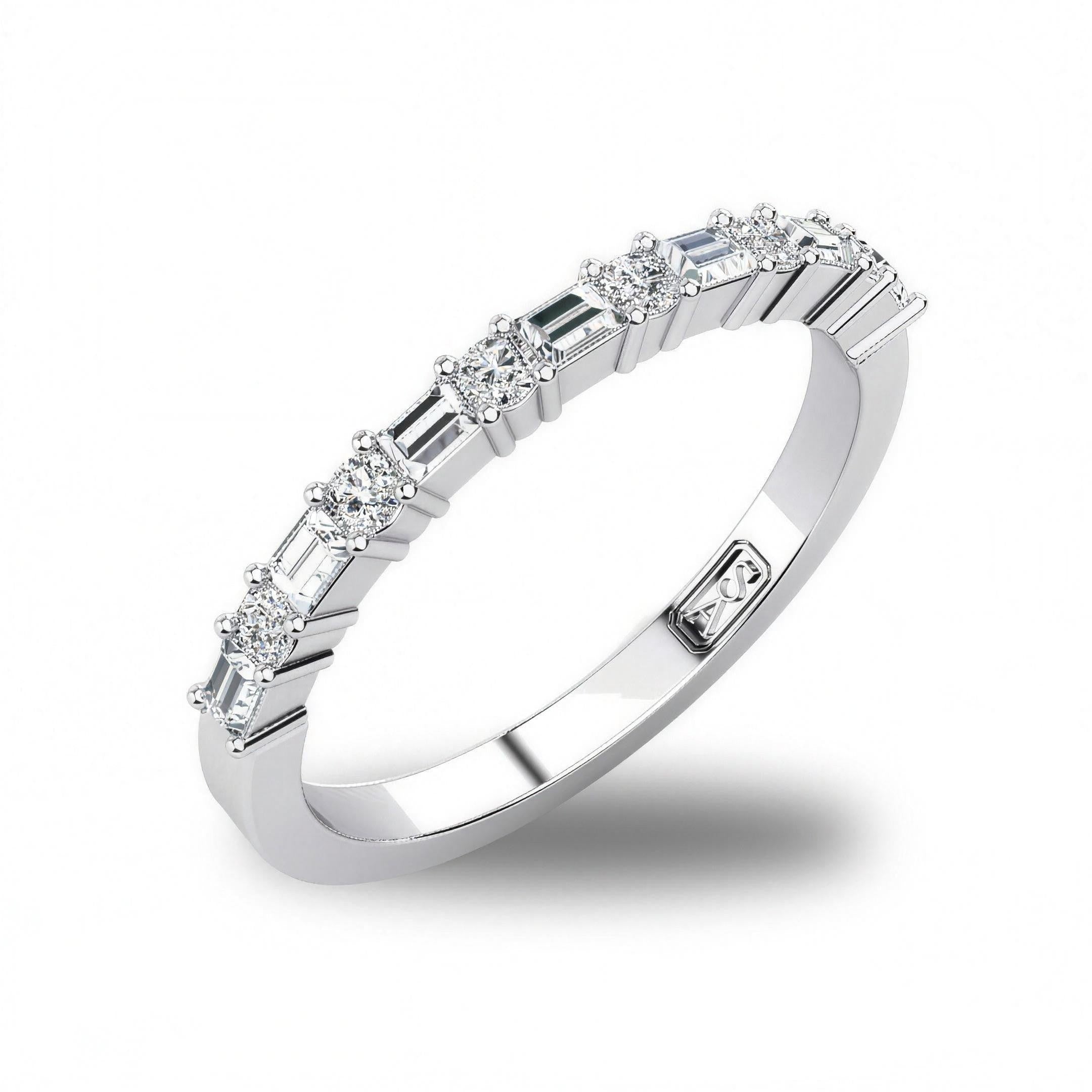 'Rose' Diamond Wedding Band