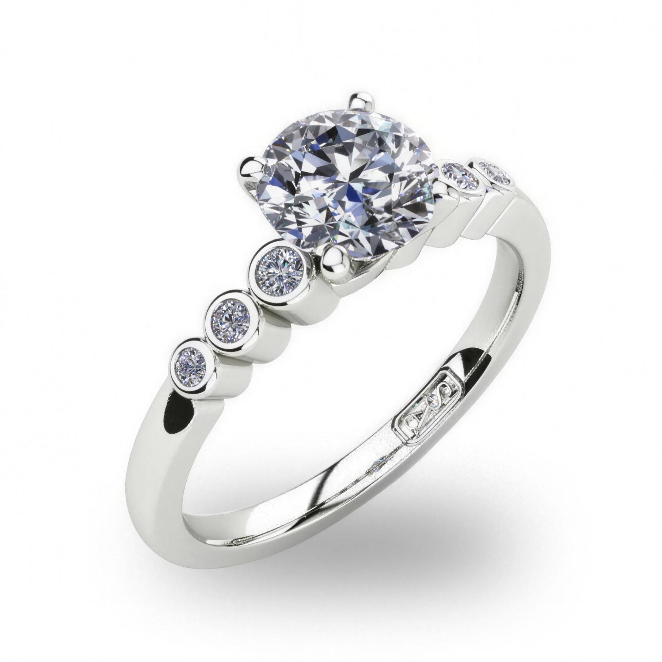 'Riley' Round Brilliant Cut Engagement Ring