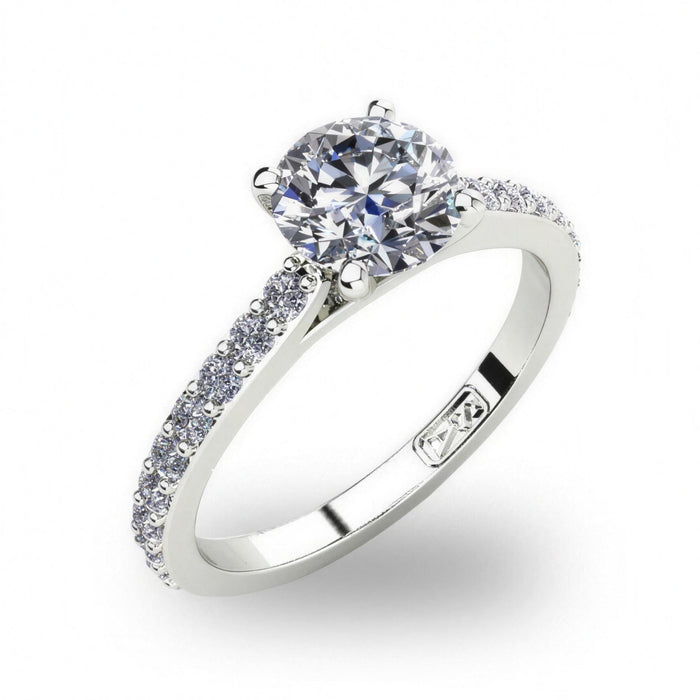 'Sasha' Round Brilliant Cut Engagement Ring