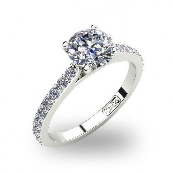 'Sasha' Round Brilliant Cut Lab Grown Engagement Ring