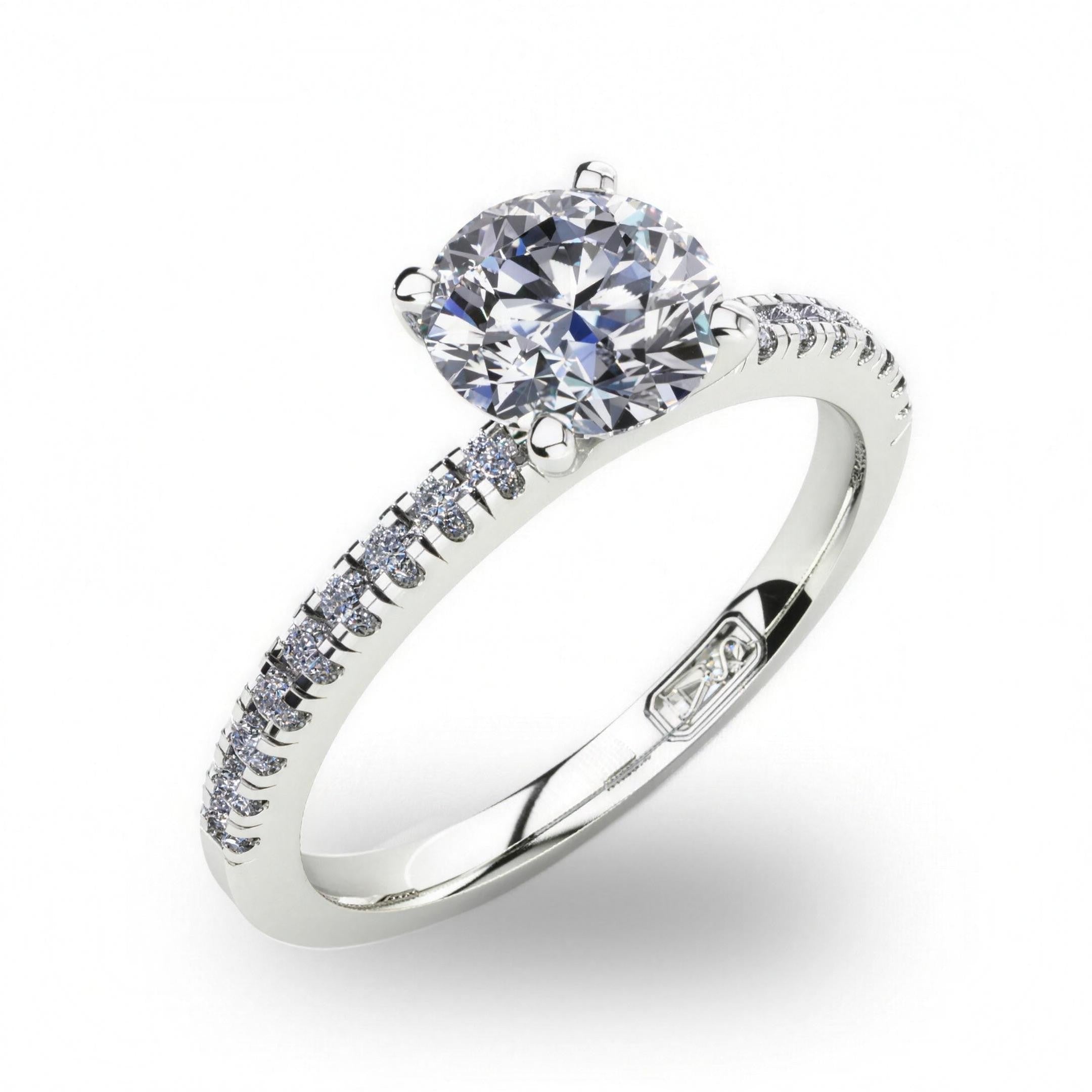 'Chloe' Round Brilliant Cut Engagement Ring