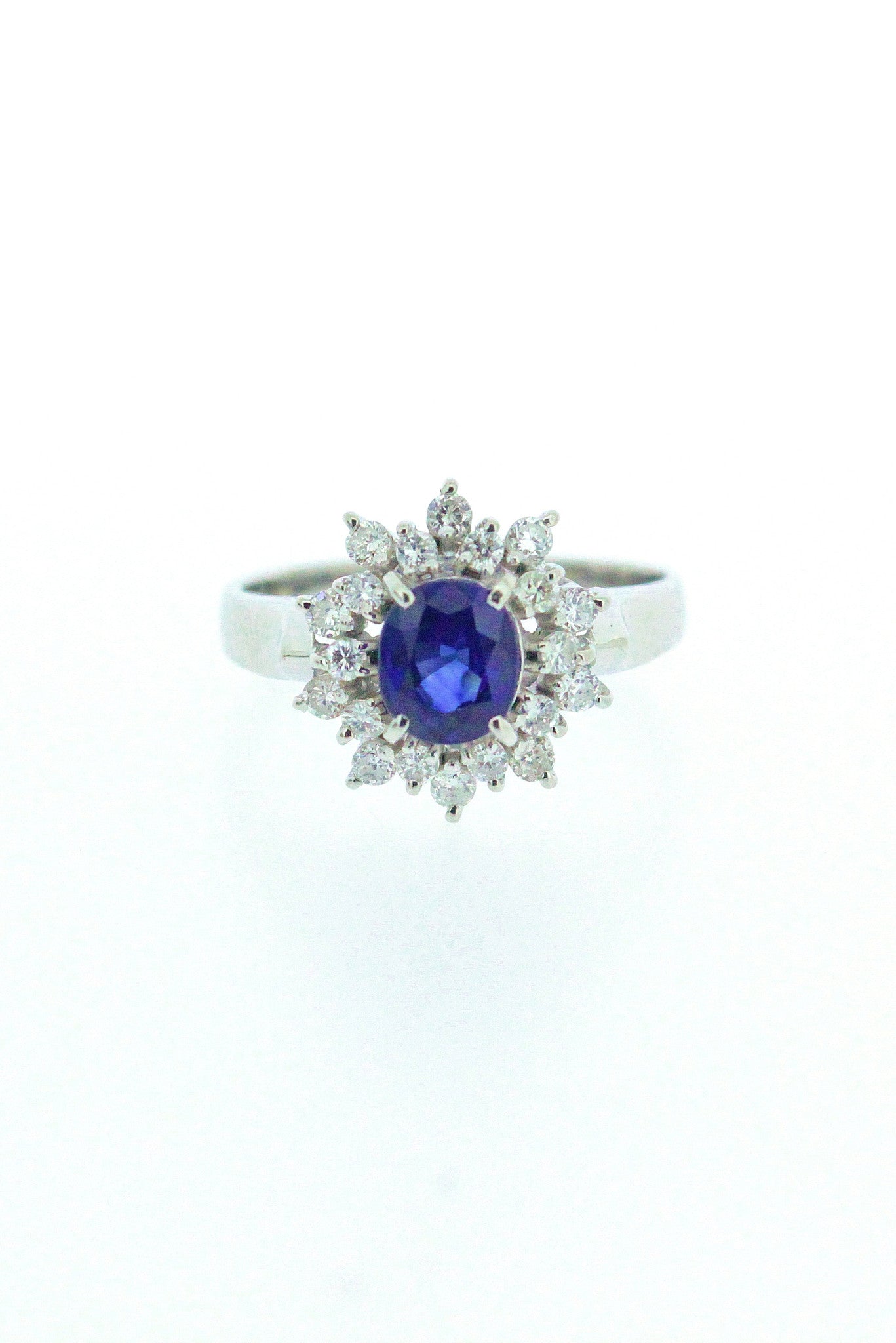 0.83ct Sapphire and Diamond Ring