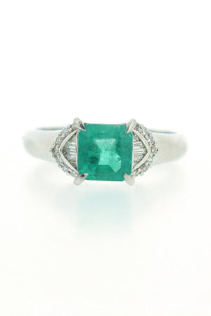 1.58ct Emerald and Diamond Ring
