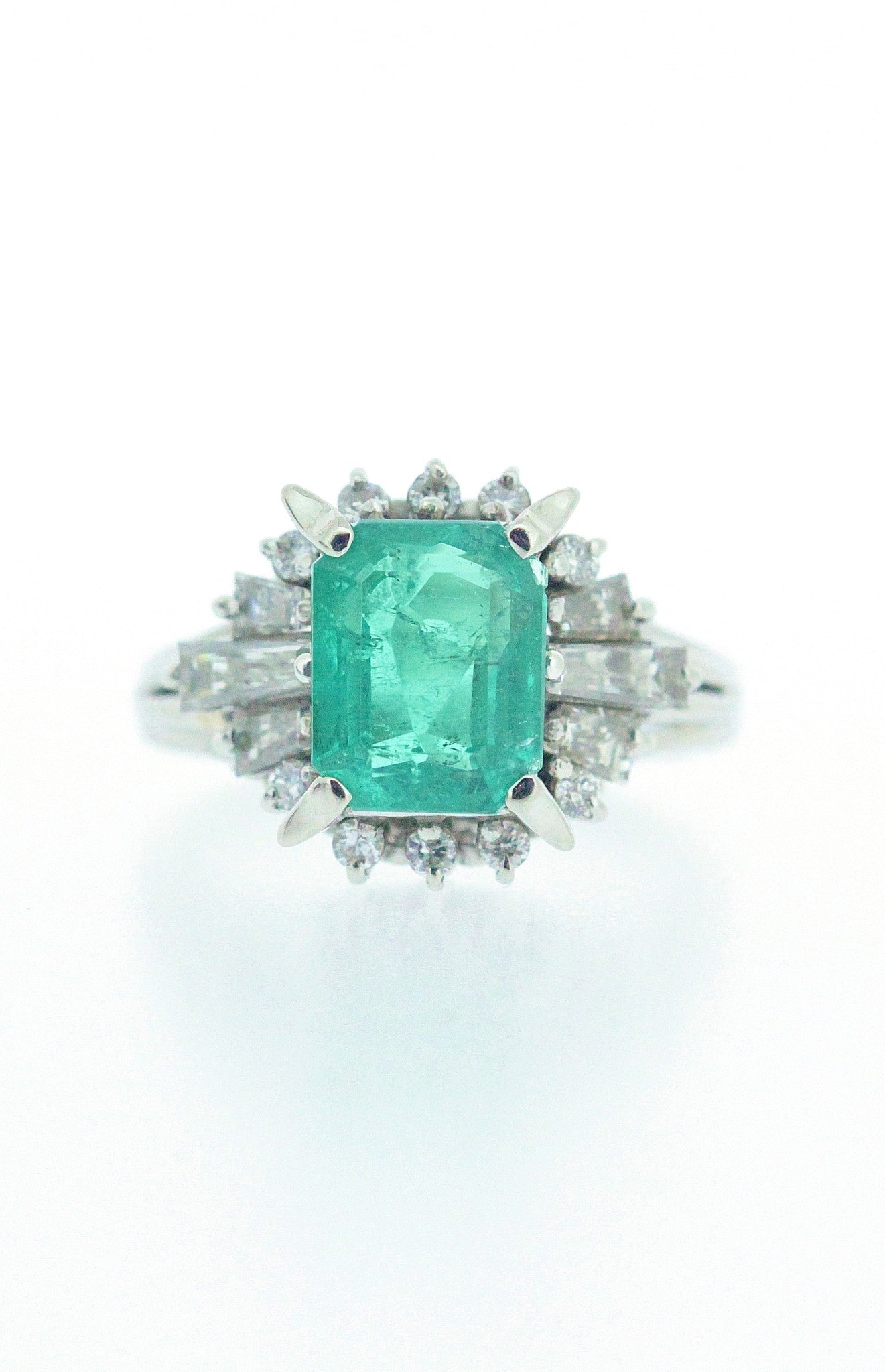 2.45ct Emerald and Diamond Ring