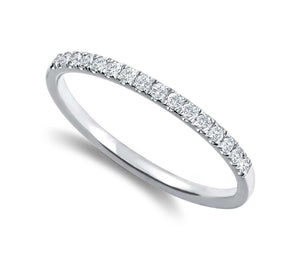 Round Brilliant Pave Set Band