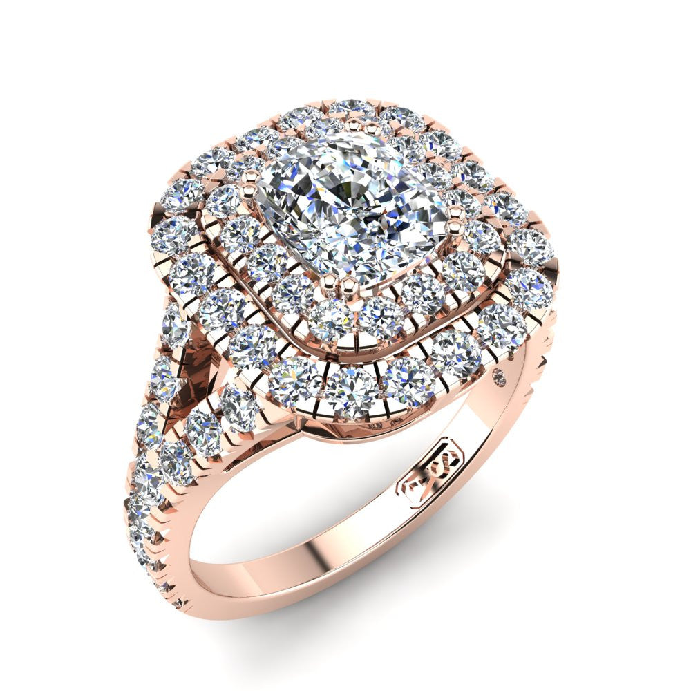 'Emma' Cushion Cut Engagement Ring