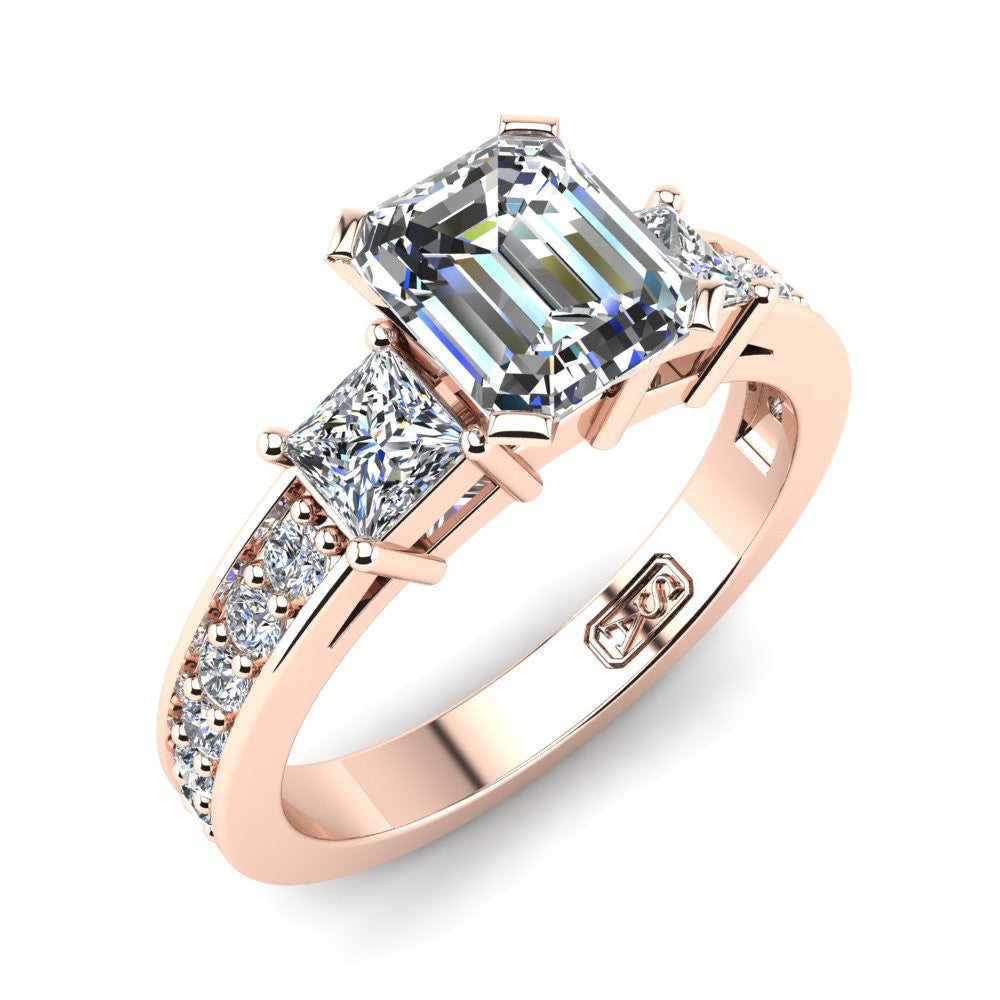 'Tayla' Emerald Cut Engagement Ring
