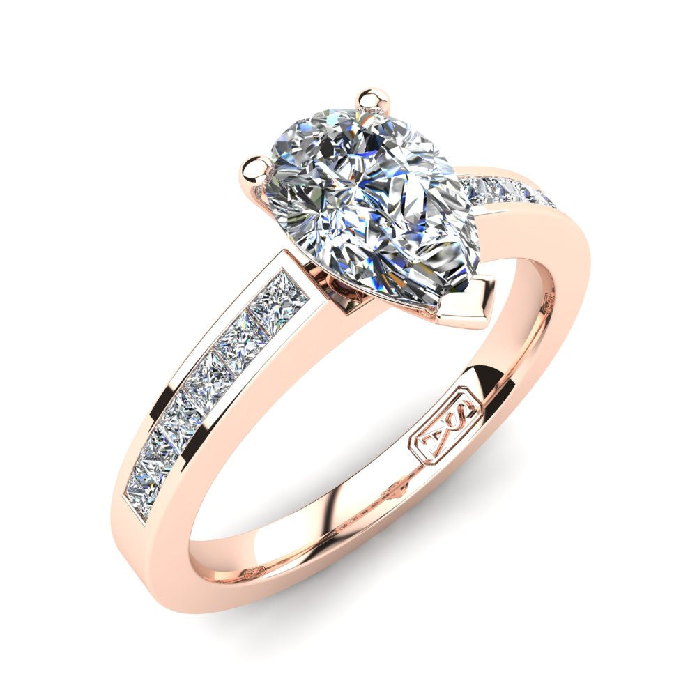 'Lydia' Pear Cut Engagement Ring