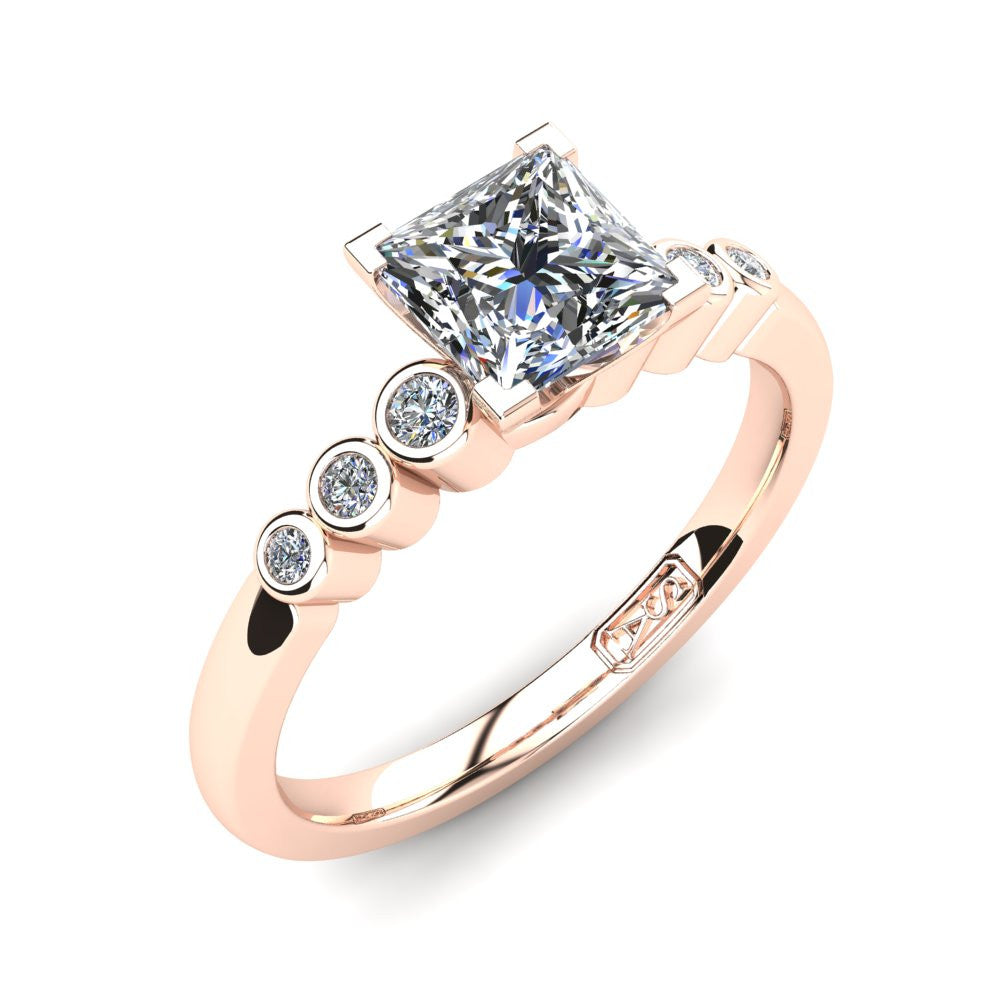 'Riley' Princess Cut Engagement Ring