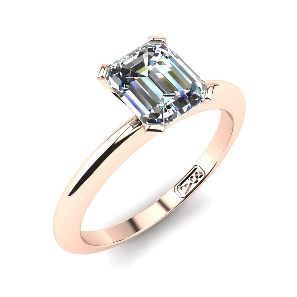 'Nicole' Emerald Cut Engagement Ring