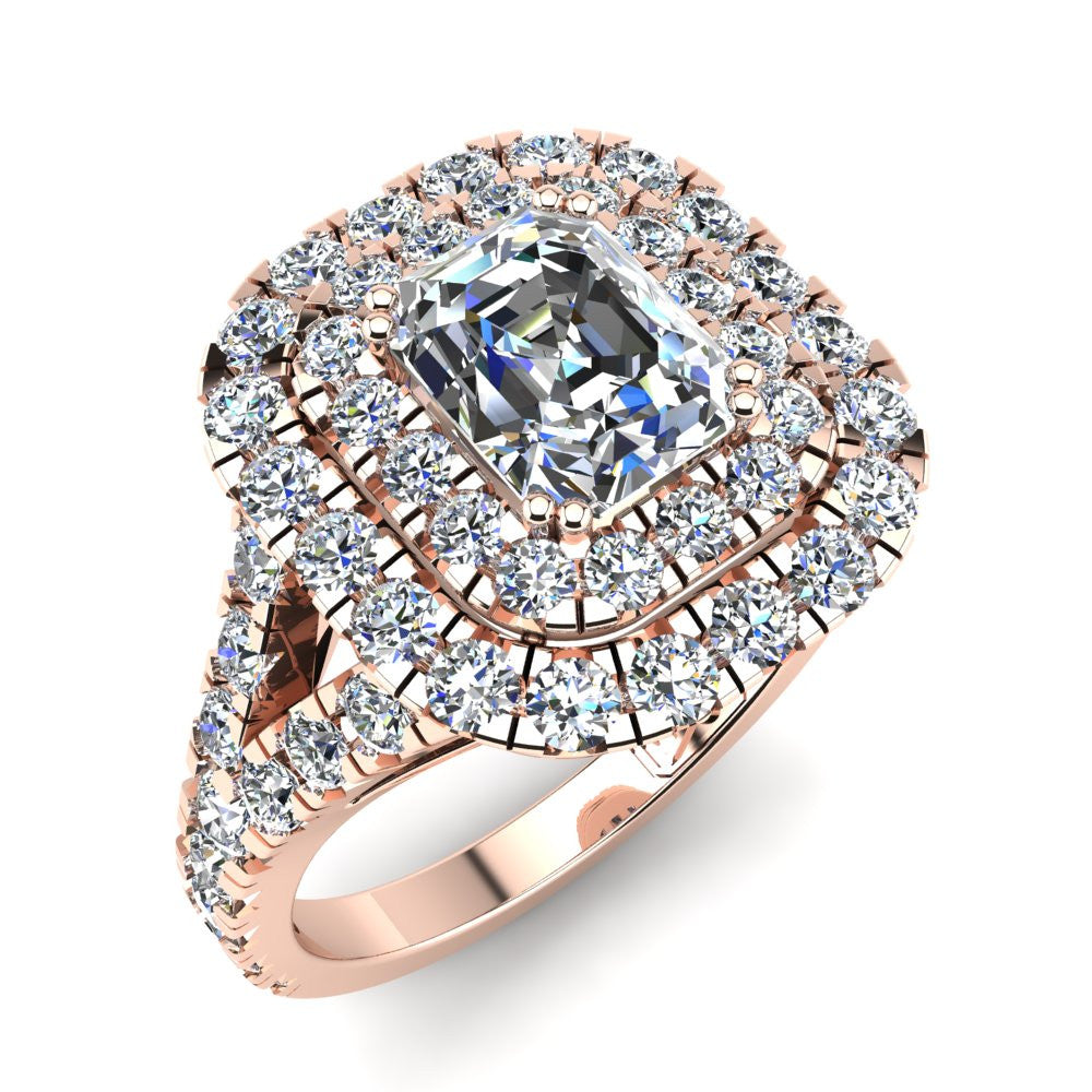 'Emma' Emerald Cut Engagement Ring