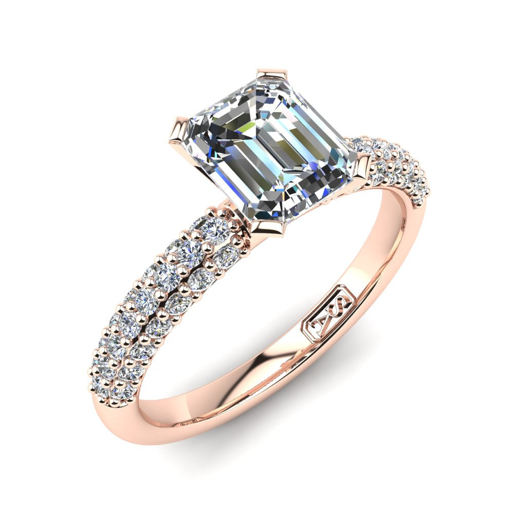 'Kylie' Emerald Cut Engagement Ring
