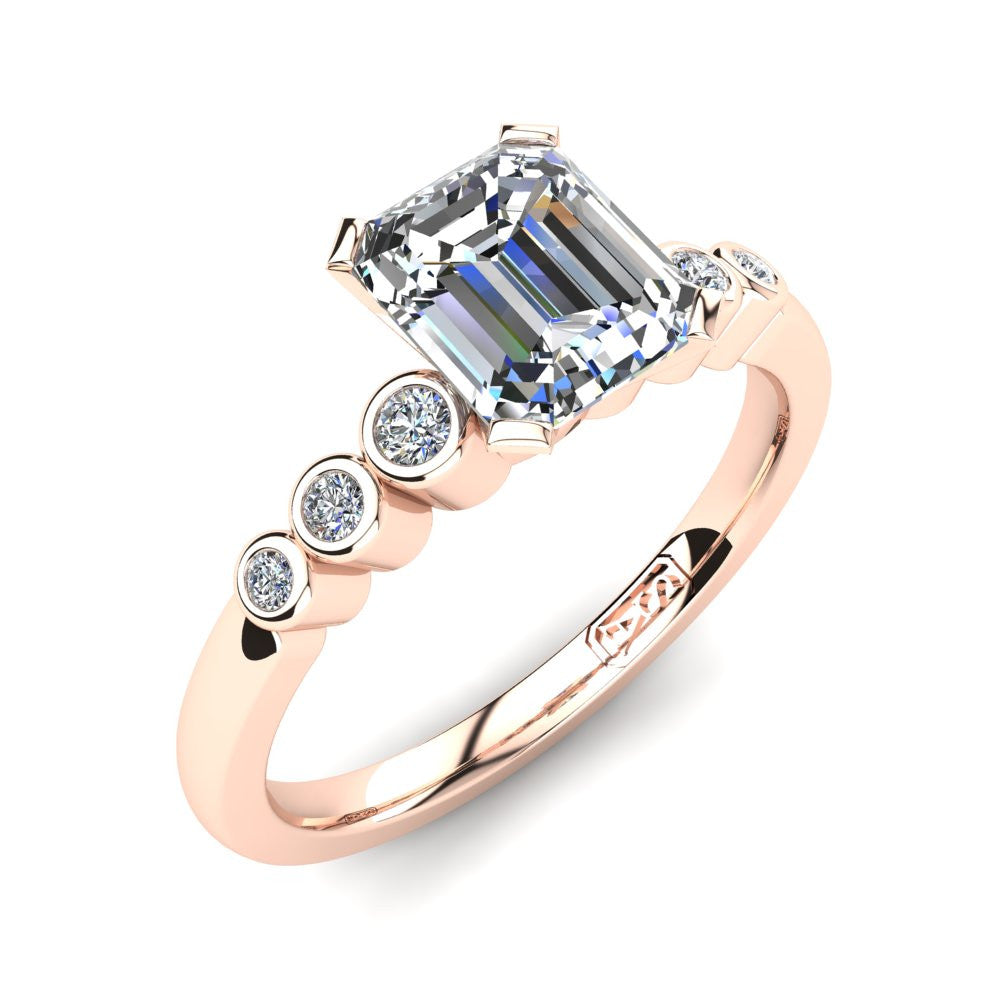 'Riley' Emerald Cut Engagement Ring