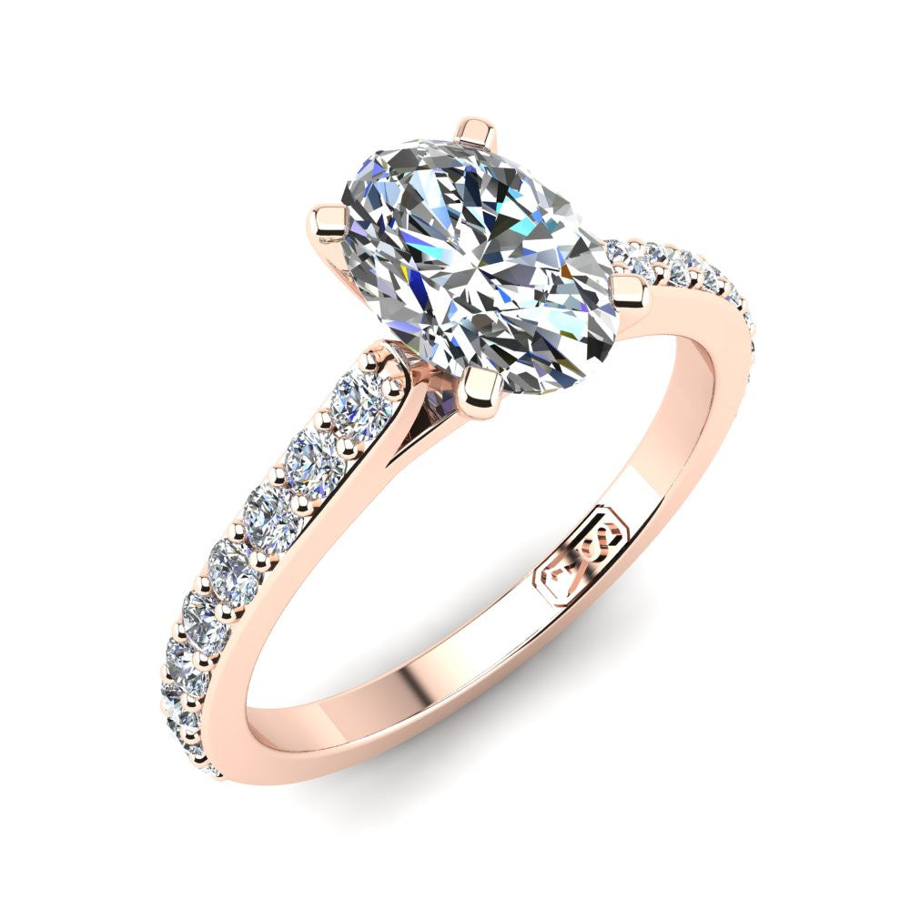 'Sasha' Oval Cut Engagement Ring