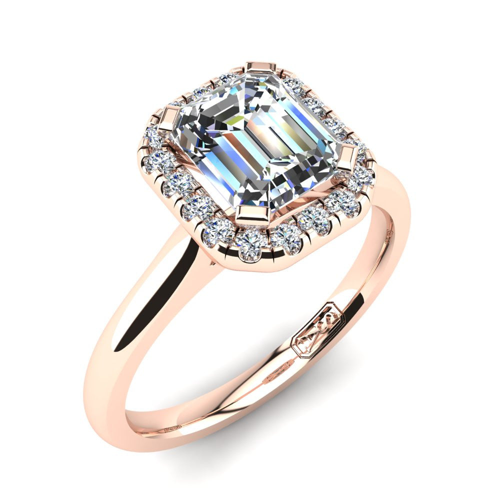 'Lola' Emerald Cut Engagement Ring
