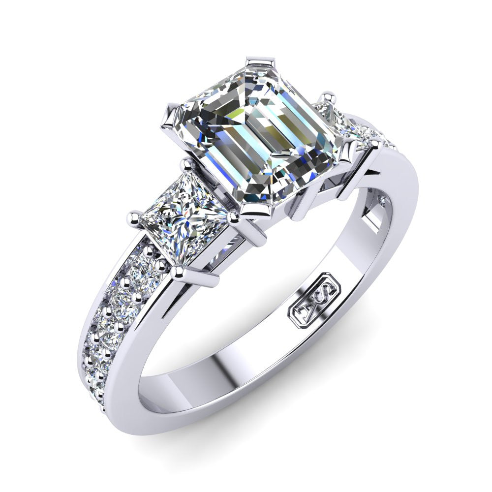 'Tayla' Emerald Cut Engagement Ring